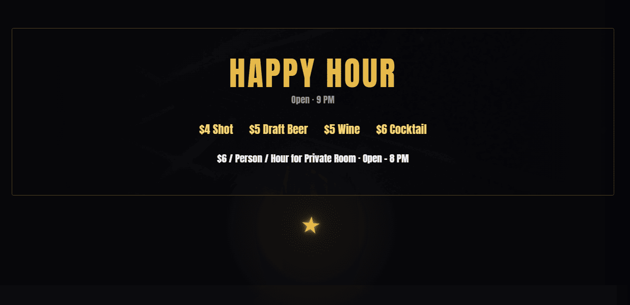 Star cursor on the live site